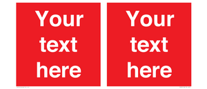 Custom Prohibition: Blank (red) sign